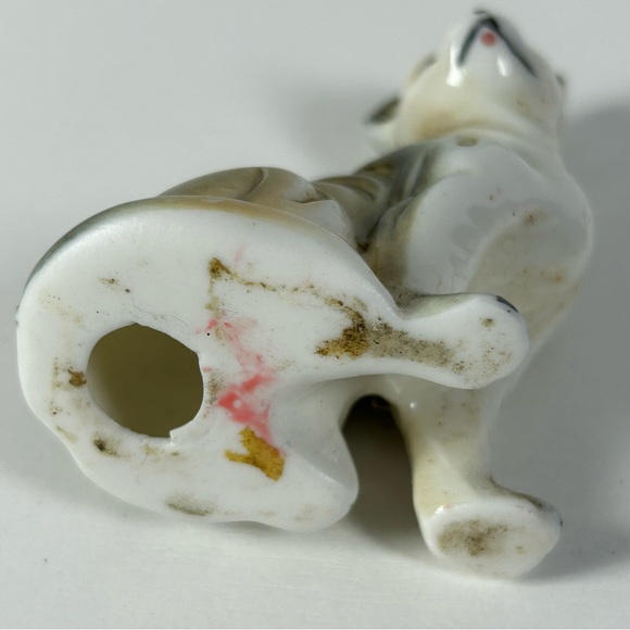 Vintage Miniature Porcelain Cat ABYSSINIAN Figurine Brown & White 3.5” - Picture 6 of 7